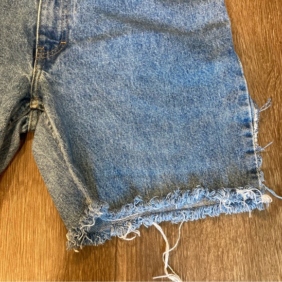 Vtg Jordache Jean Cutoff Shorts Denim High Rise Mismatched Lengths 8 - Picture 5 of 13